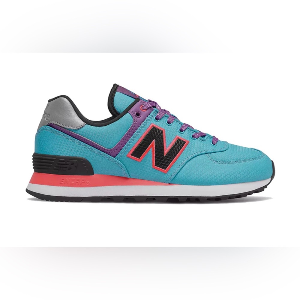 New Balance 574 Sneakers | Teal Purple Red | Like New